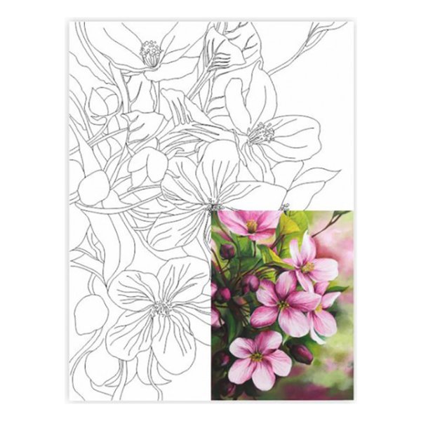 Холст с контуром для рисования