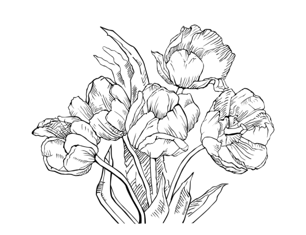 Триптих цветы