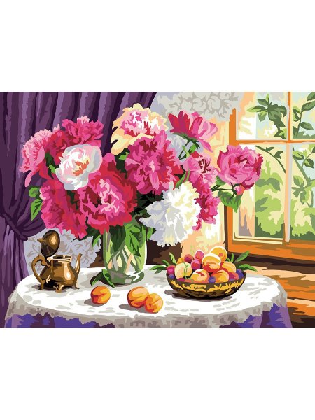 Холст с красками 30х40 см. букет цветов (арт. Х-0401)