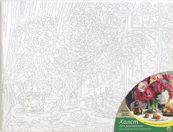 Холст для рисования букет цветов