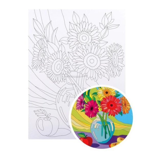 Холст с красками 30х40 см по номерам