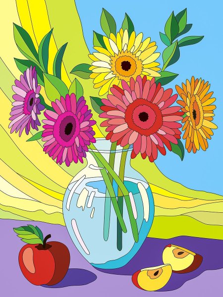 Холст для рисования милый букет