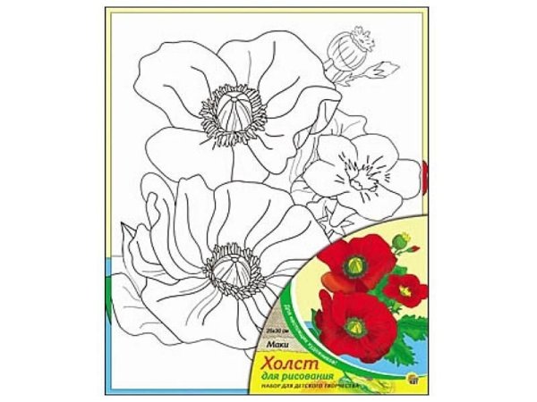 Холст для рисования букет цветов