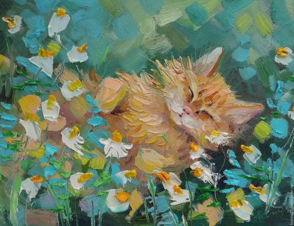 Коты акрилом