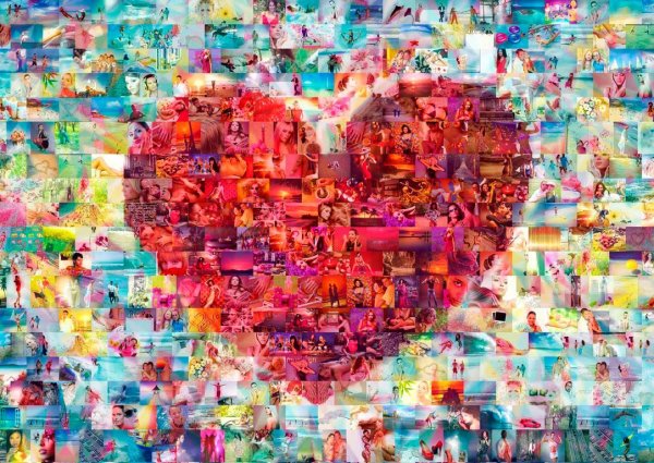 Коллаж в виде сердца