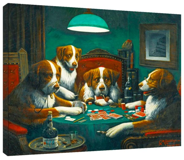 Кассиус Кулидж собаки играющие в Покер