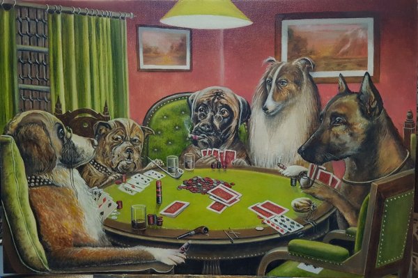 Кассиус Кулидж собаки Покер