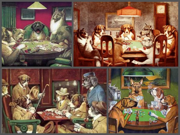 Постер собаки играют в Покер картина