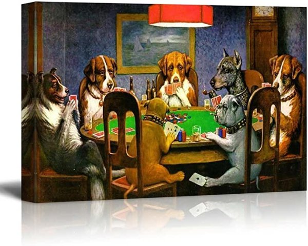 Кассиус Кулидж собаки играющие в Покер