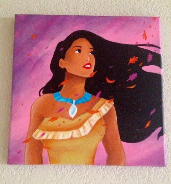 Рисунок на холсте Диснеевских персонажей