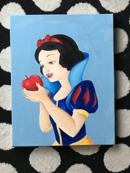 Герои Диснея на холсте