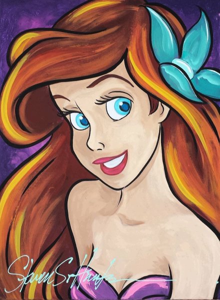 Дворец замок Уолт Дисней гуашь акварель