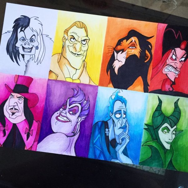 Мульт персонажи на холсте