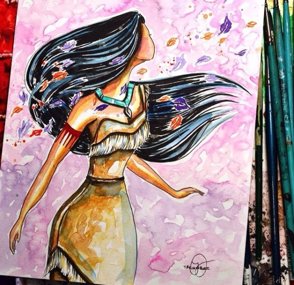 Герои Диснея на холсте