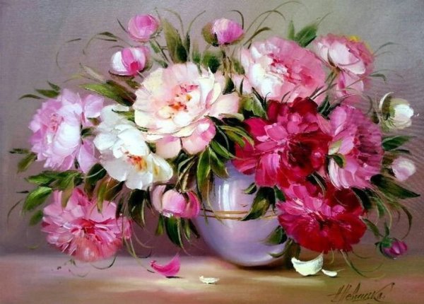 Юрий Николаев художник картины пионы