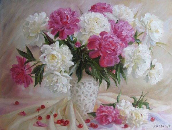 Художник Кулигина Татьяна картины пионы