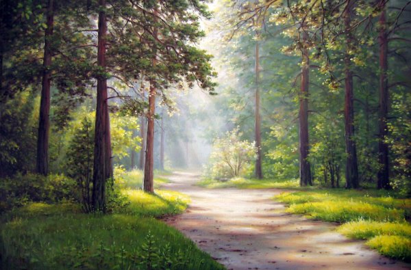 Живопись летние пейзажи природы-Алексей Сычев