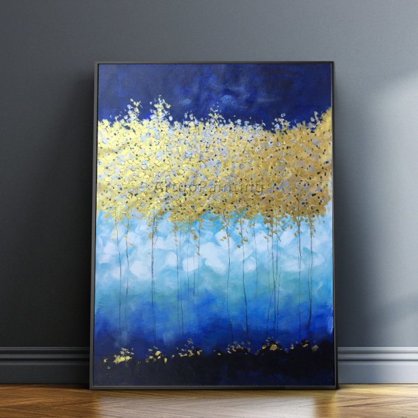 Интерьерная картина в синих тонах