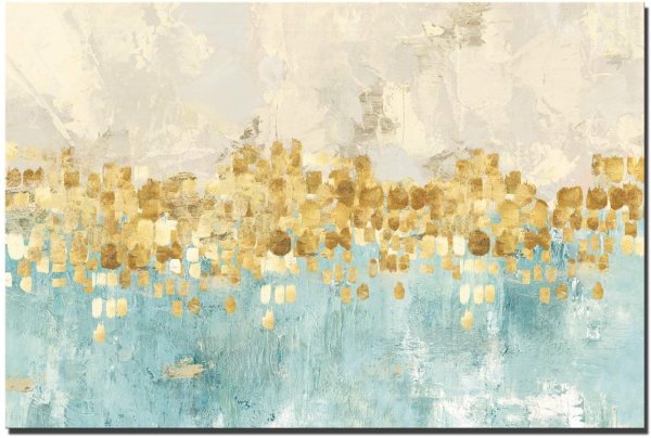 Картина абстракция с золотом