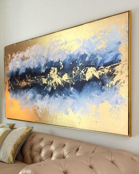 Интерьерная живопись маслом с золотом