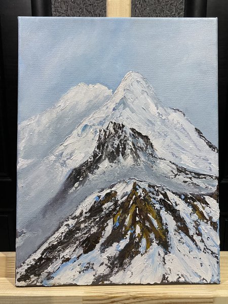 Горы текстурной пастой