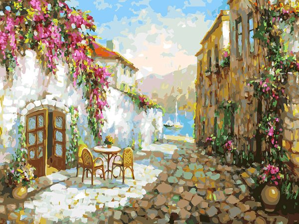 Картины по номерам улочки Италии