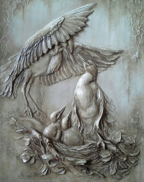 Александр Плющев картины барельефы