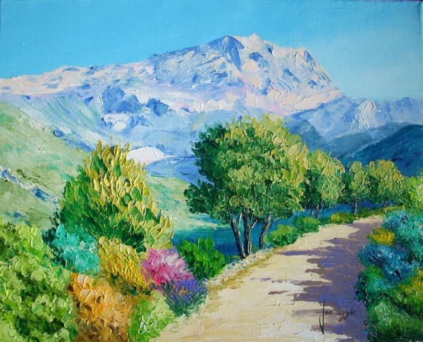 Пейзаж акрилом на холсте