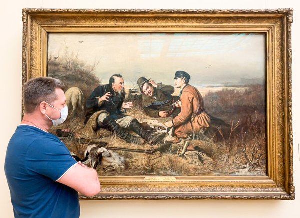 Охотники на привале Третьяковская галерея