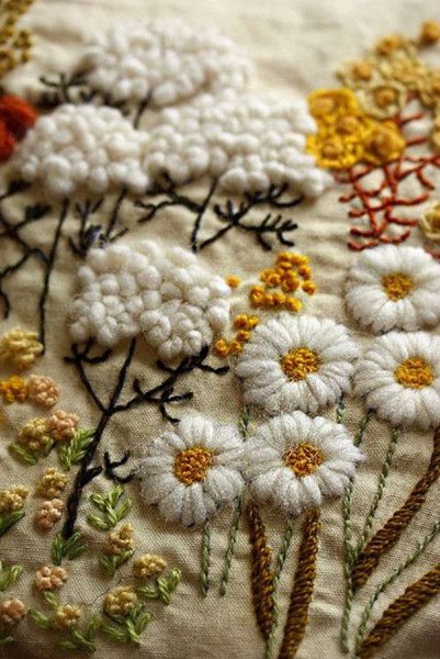 Вышивка шерстяными нитками