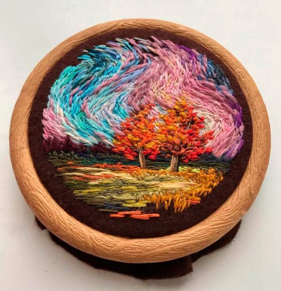 Вышивка шерстью