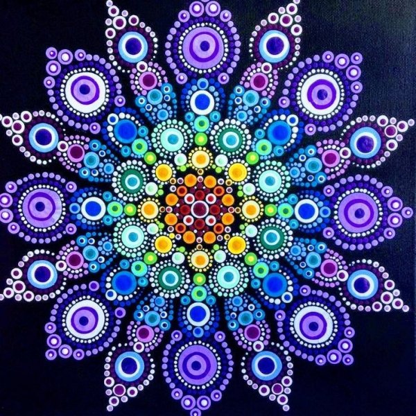 Анахата точечная роспись