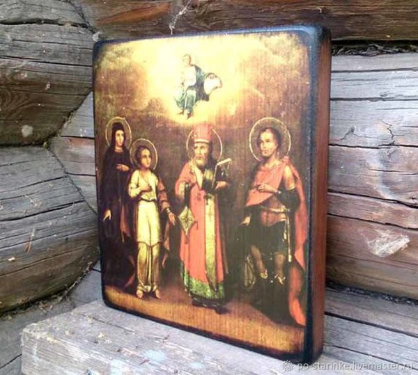 Господь Вседержитель икона старинная