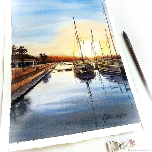 Лодка у причала по номерам