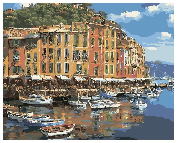 Озеро Комо алмазная вышивка