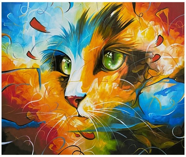 Алмазная вышивка кошачий взгляд