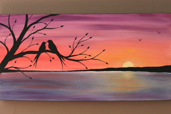 Рисунки акрилом на холсте