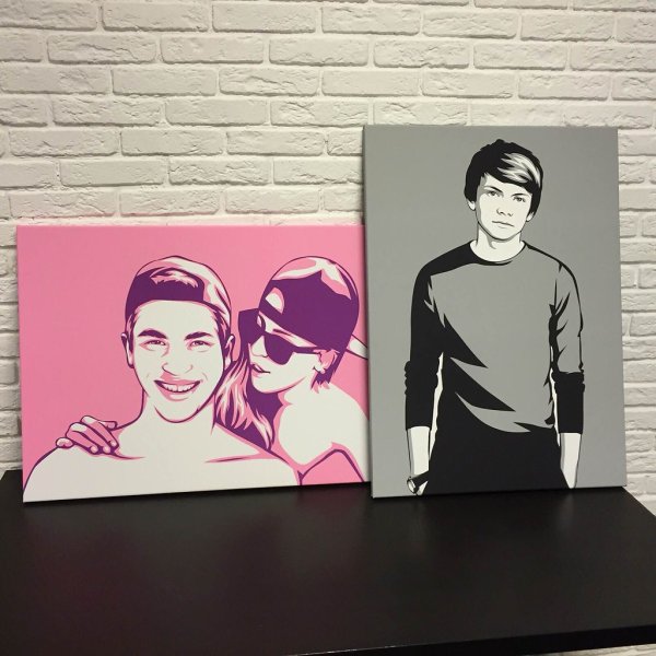 Визитки портреты на холсте