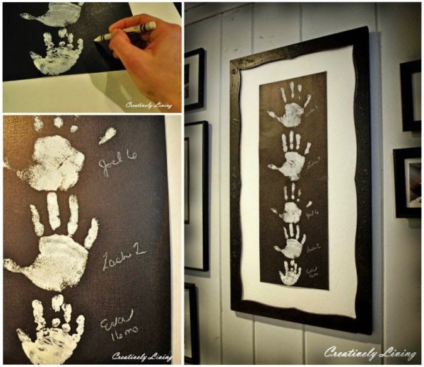 Отпечатки рук на холсте