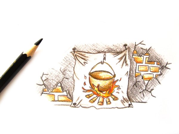 Буратино каморка папы Карло