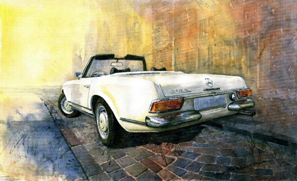 Картина маслом автомобиль