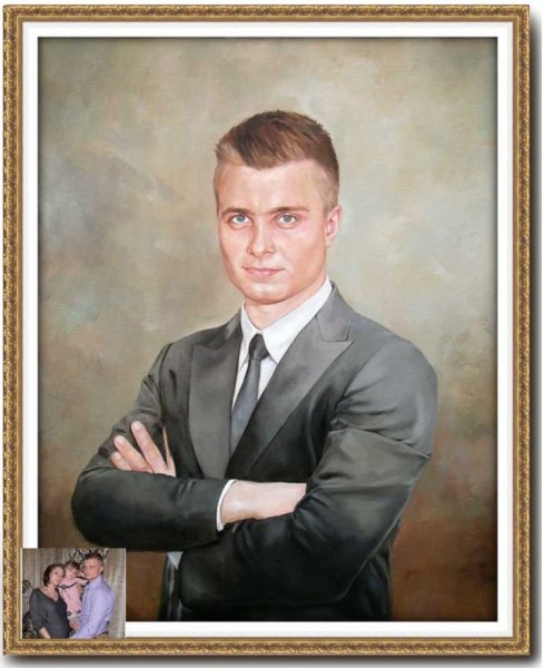 Портрет маслом на холсте