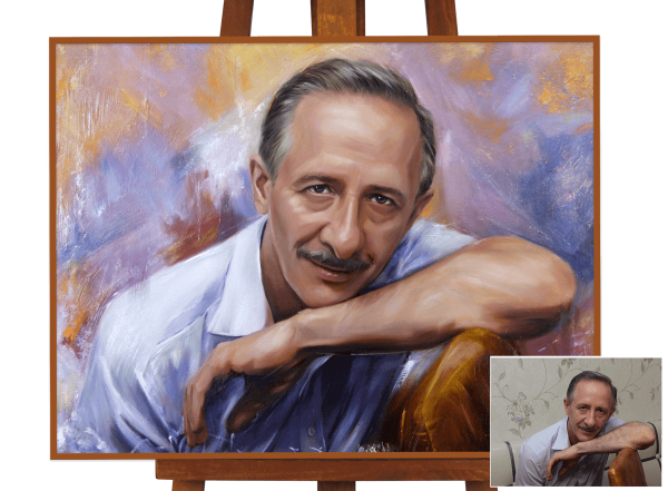 Мужской портрет акрилом