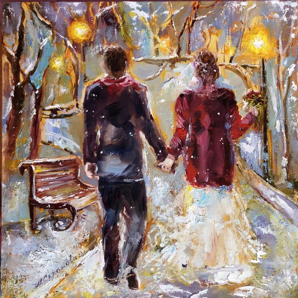 Влюбленные живопись