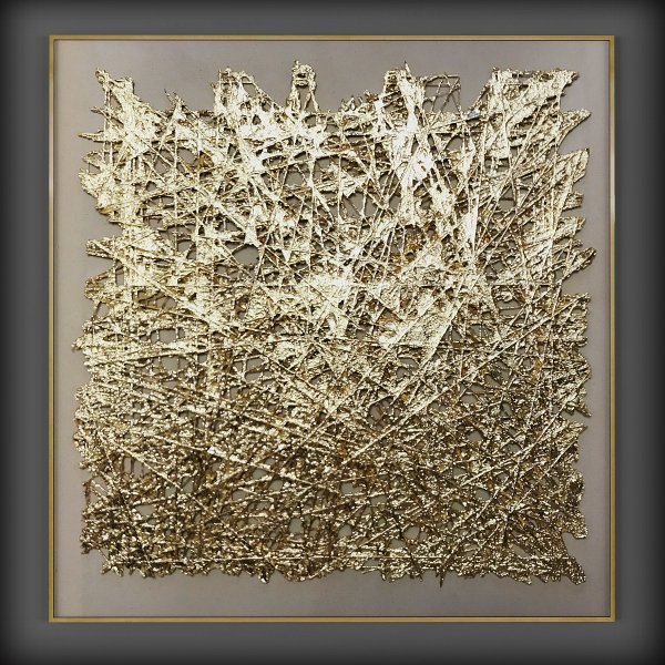 Золотые мазки краски