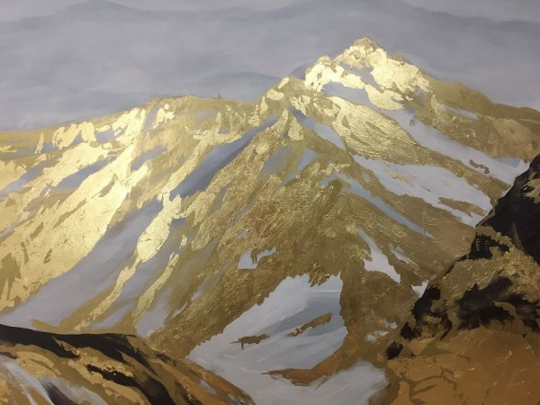 Картина абстракция в коричневых тонах