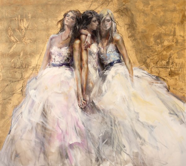 Девушка художница рисует