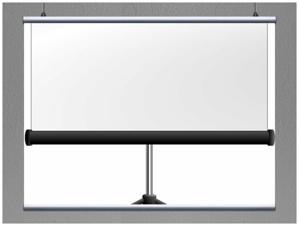 Экран в тубусе для проектора 90 см