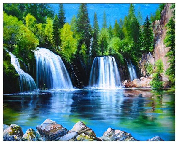 Картина водопад фен шуй