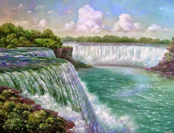 Кулагин Олег водопад картины